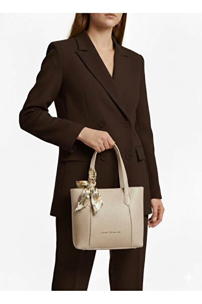 Just Polo Women's Scarf Detailed Shoulder and Hand Bag