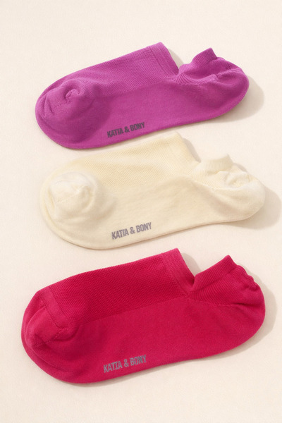 Katia&Bony Șosete de damă din basic piese, în <ne3> trepte, violet mixt