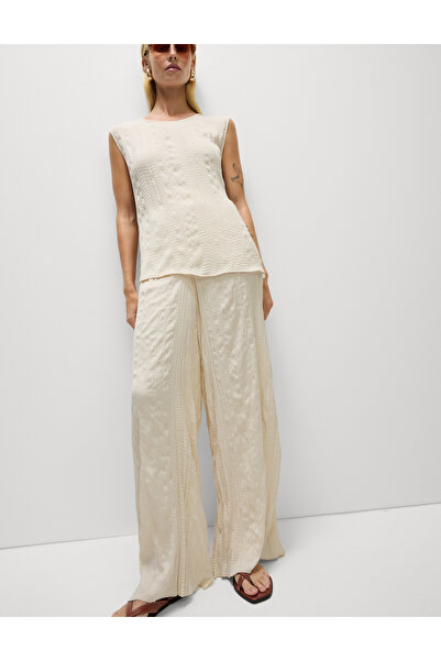 Marks & Spencer Pliseli Geniş Paça Pantolon