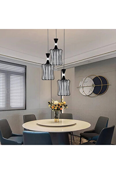 Humer Modern black hanging chandelier E27*3