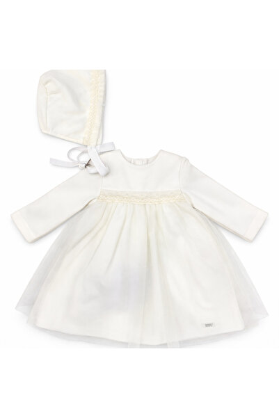MAYORAL Baby Girl Long Sleeve Seromoni Mevlud Model Dress Ecru 4-6 Months 2864