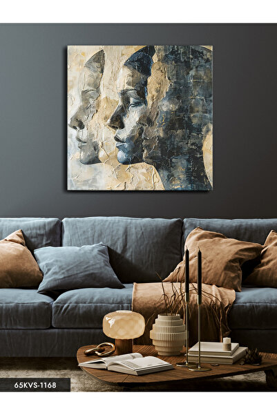 Evinemoda Scattered Portrait One Piece Square Canvas - Canvas Painting