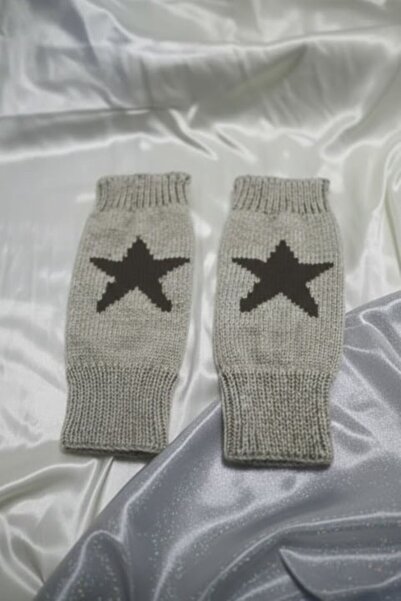 ARS Butik Knitwear Star Pattern Double Sleeve Top