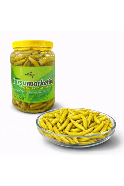 Tursumarketim Doğal Çubuk Yakan Biber Turşusu | Ev Yapımı Turşu 1 Kg