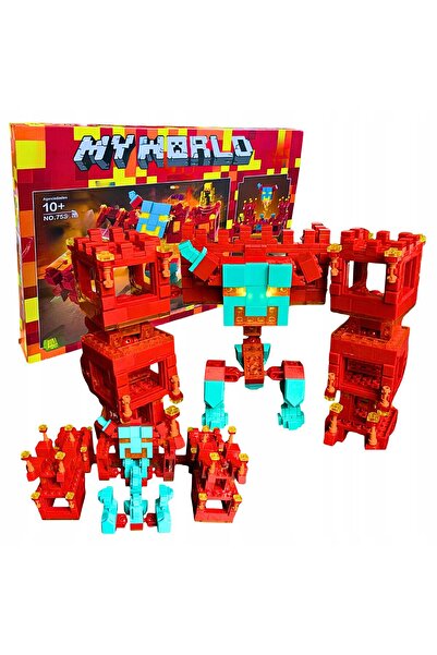 Other brand Minecraft Robot Fortress 2in1 LED House Gaming Block Set