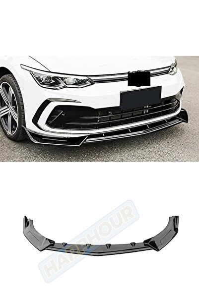 Harphour Volkswagen Golf 8 Gti-Gte-R Line Uyumlu Ön Tampon Altı Lip 3 Parça İ...