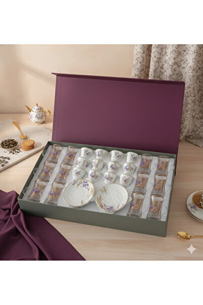 Generic Elegant tea and coffee cup and saucer set, 36 pieces