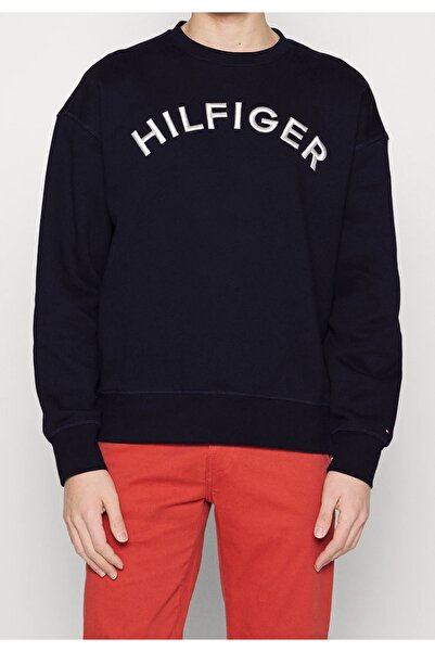 Tommy Hilfiger Sweatshirt with label stitching model 'ARCHED' in navy