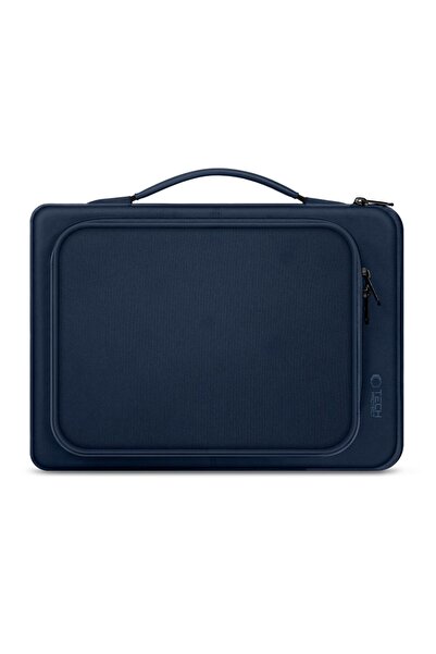 Tech-Protect Basic 13/14" Laptop Bag, Navy Blue - Waterproof, Eco-Leather