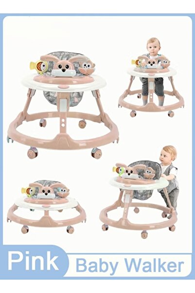 Generic مشاية أطفال قابلة للطي، مشاية دفع، مركز أنشطة قابل لتعديل الارتفاع مع...