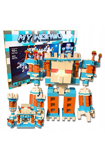 Other brand Minecraft Robot Fortress 2in1 LED House Gaming Block Set