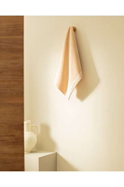 Madame Coco Angella 100% Cotton Face Towel - Beige - 50X70 cm