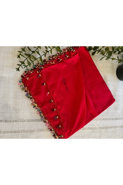 Handmade el işi boncuk işlemeli yazma