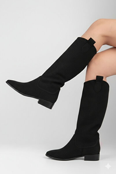 CICIKIZ Bird's Eye Studded Capri Jurdan Low Heeled Boots