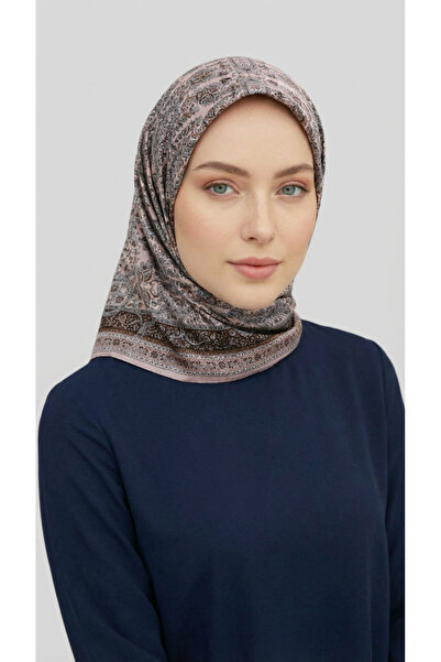 Karaca Eşarp Eșarfă din cupro cu model MORİYA - ALBASTRU ÎNCHIS