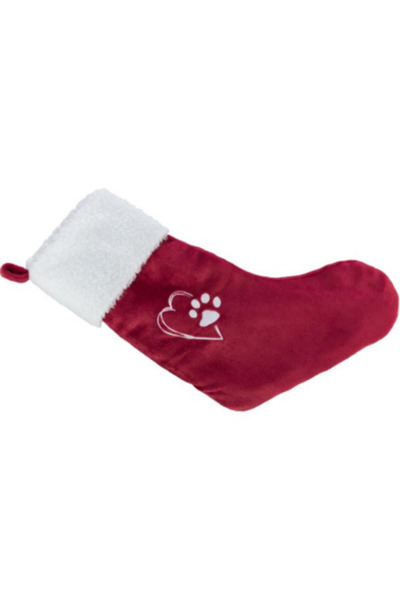 Trixie Christmas Plush Stocking - RED/47CM