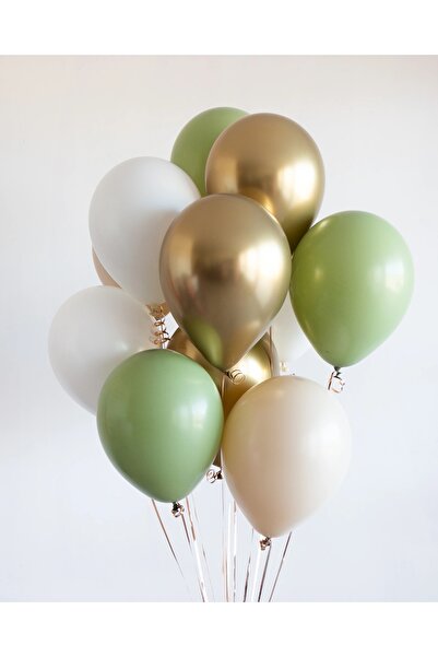 Partifabrik Sage Green Colors Balloon Bundle 10 Pieces