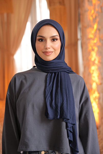 İmajButik Albastru închis Helen Practic cu burete în față bumbac moale șal