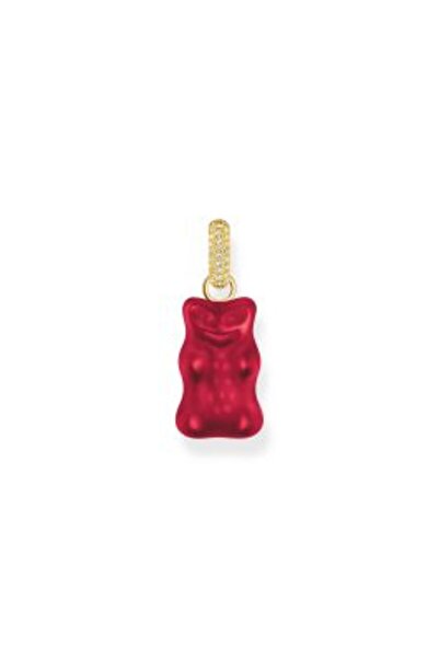 Thomas Sabo PE967-414-10 Large gold-plated red Goldbears pendant