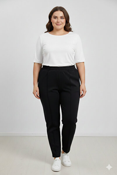 CNG MODA Plus Size Puff Scuba Fabric Trousers