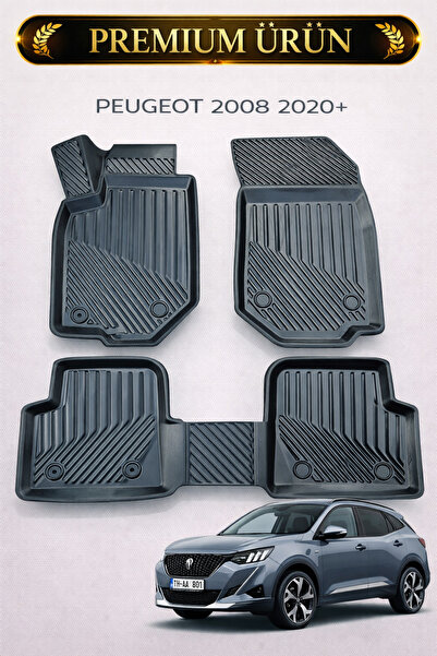 Black Gold Peugeot 2008 2020+ Uyumlu 3D Oto Paspas Premium