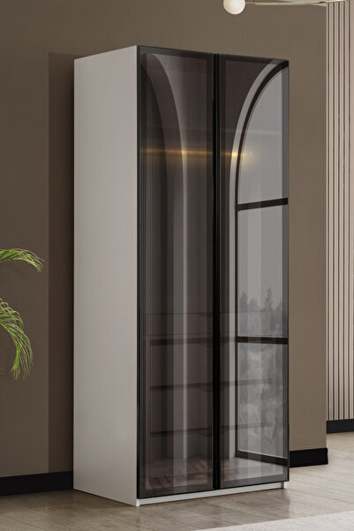 Setay Blesk Gardırop, More 2 Kapaklı Çekmeceli Dolap - Reflekte Kapaklı