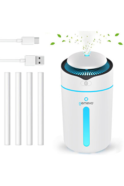 gemevo Gemevo® ultrasonic air humidifier with aromatherapy diffuser, white color