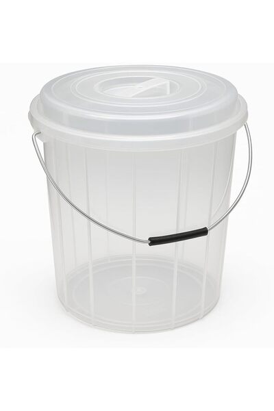 mastergold Clear Plastic Bucket with Airtight Lid and Metal Handle – Versatil...