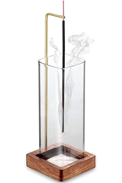 Arabest حامل بخور، حامل أعواد بخور مع وعاء زجاجي قابل للإزالة لتجميع الرماد، ...