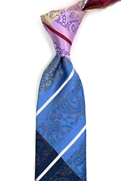 Kravatkolik Model șal bleumarin patchwork cravată clasică KK13414