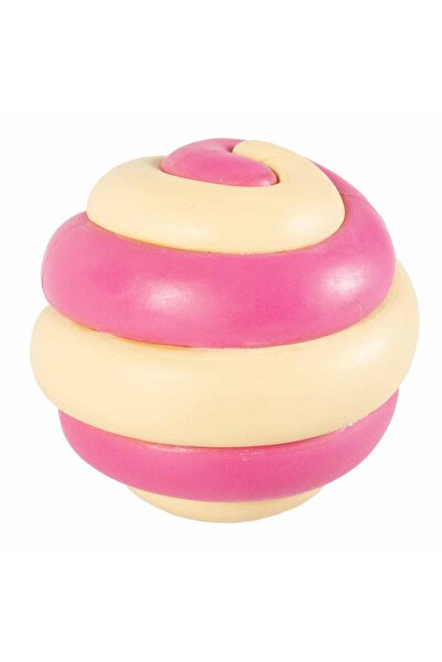 Ebi لعبة كرة مطاطية متينة للكلاب من كوكو بيري سويرل - وردي وبيج/7.5 سم