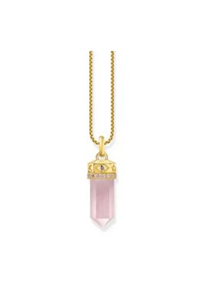 Thomas Sabo PE 955-995-9 Gold-plated pendant rose quartz crystal