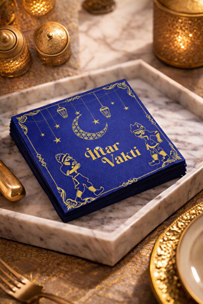 DİVAYS İftar Vakti Yazılı Ramazan Temalı Desenli Peçete | Sofra Sunumuna Özel...