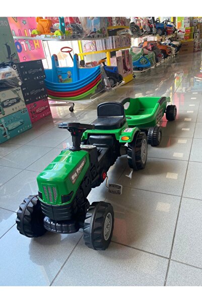 FeyzaDesign Renkli Pedallı Römorklu Çocuk Traktörü, Eğlenceli ve Güvenli Tasarım