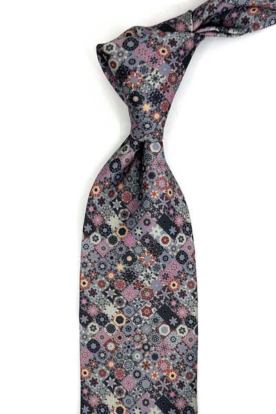 Kravatkolik Cravată clasică cu model mozaic multicolor KK13363