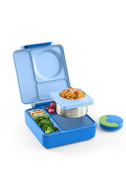 OmieBox - Isı Yalıtımlı Deniz Mavisi Bento Yemek Kutusu