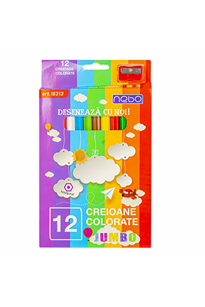 NEBO Jumbo Hexagonal Colored Pencils Set of 12 -