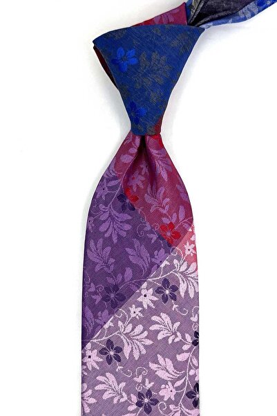 Kravatkolik Cravată clasică cu model floral multicolor în stil patchwork KK13369