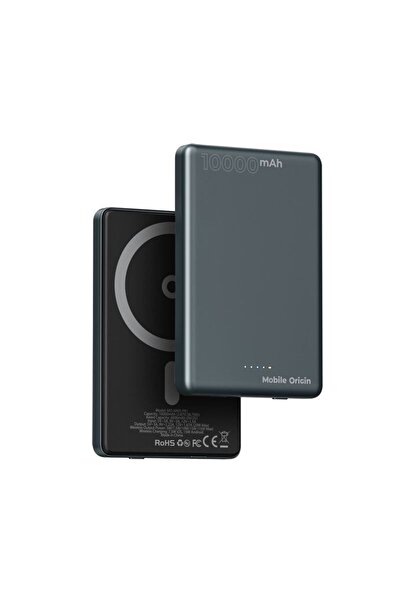Mobile Origin 10000mAh Power Bank, 20W USB-C, 15W Wireless, Gray