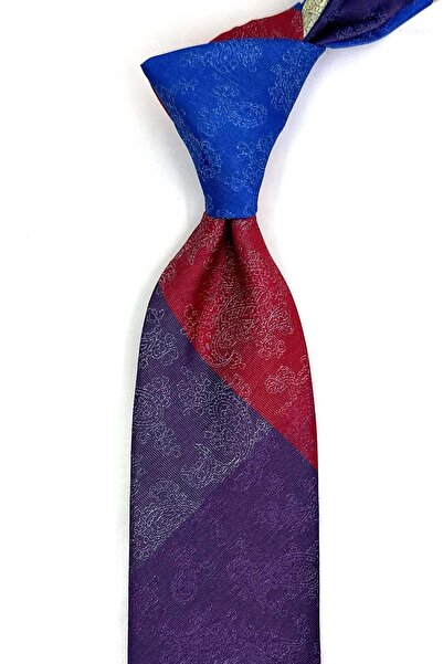 Kravatkolik Shawl Pattern Black Patchwork Classic Tie Kk13403