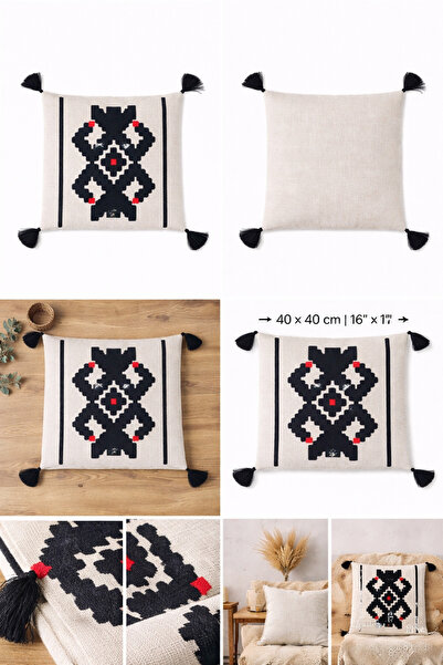 Dizayn Tekstil DEKORATİF KIRLNET KILIFI PUNCH İŞLEMELİ KRLENT KILIFI 40X40 cm