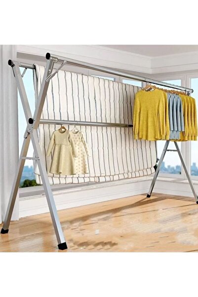 Miskat Trading Double pole X Type Outdoor Folding Clothes Drying Rack Hanger
