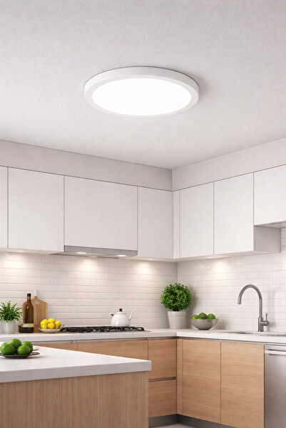kialed Led banyo balkon lambası 18w Panel Beyaz Işık 6500K