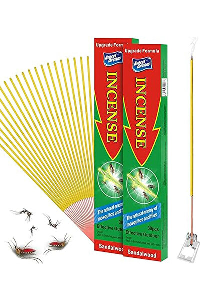 Arabest علبتان من أعواد البخور الطاردة للبعوض، 30 قطعة في كل علبة، أعواد طارد...