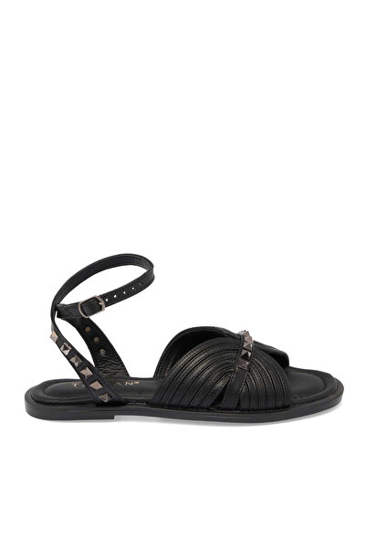 Tergan Siyah Hakiki Deri Kadın Sandalet - K25Y1SN67783-A23