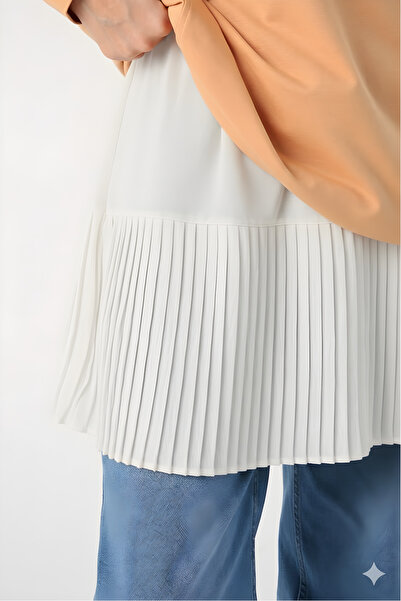 İmajButik White Elastic Tunic Skirt Undergarment That Extends the Inner Length