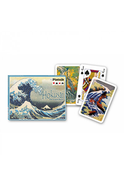 Piatnik Piatnik playing card set, "Hokusai", 2 packs in luxury box, made in A...