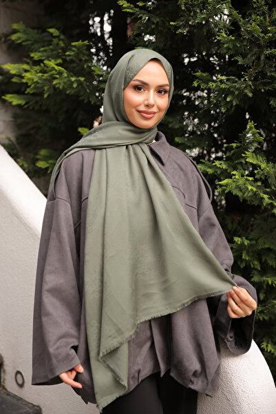 İmajButik Șal din bumbac jacquard İpekhan kaki