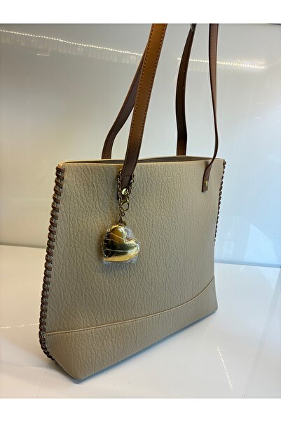 DSN kadın bej omuz çantası