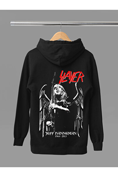 MAGORS Hanorac rock cu glugă, cu mânecă lungă, din bumbac imprimat, SLAYER TH...